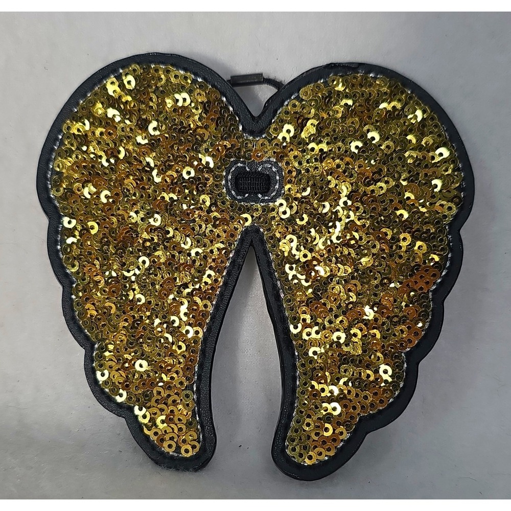 Victoria's Secret Gold Sequin Angel Wing Perfume Topper Hair Tie Bag Charm
